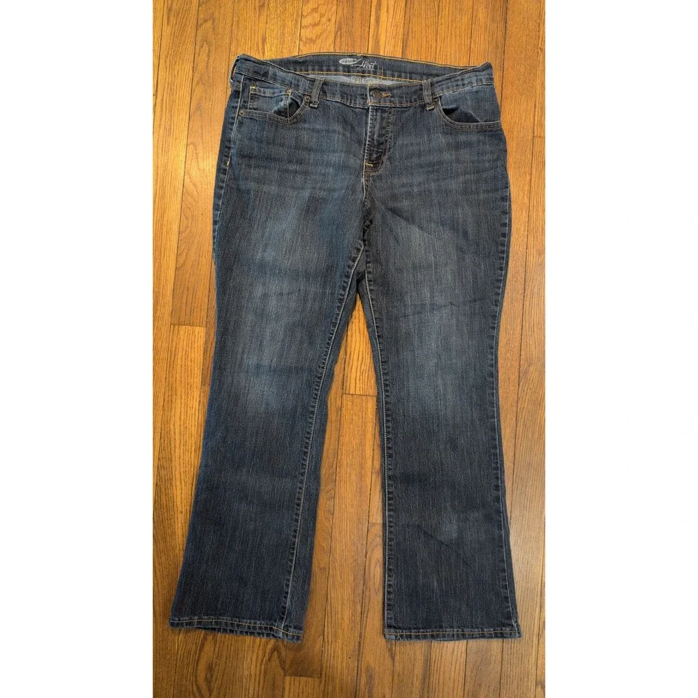 Old Navy Flirt Dark Wash Bootcut Jeans Womens‎ 12 SHORT Stretch Denim Mid Rise